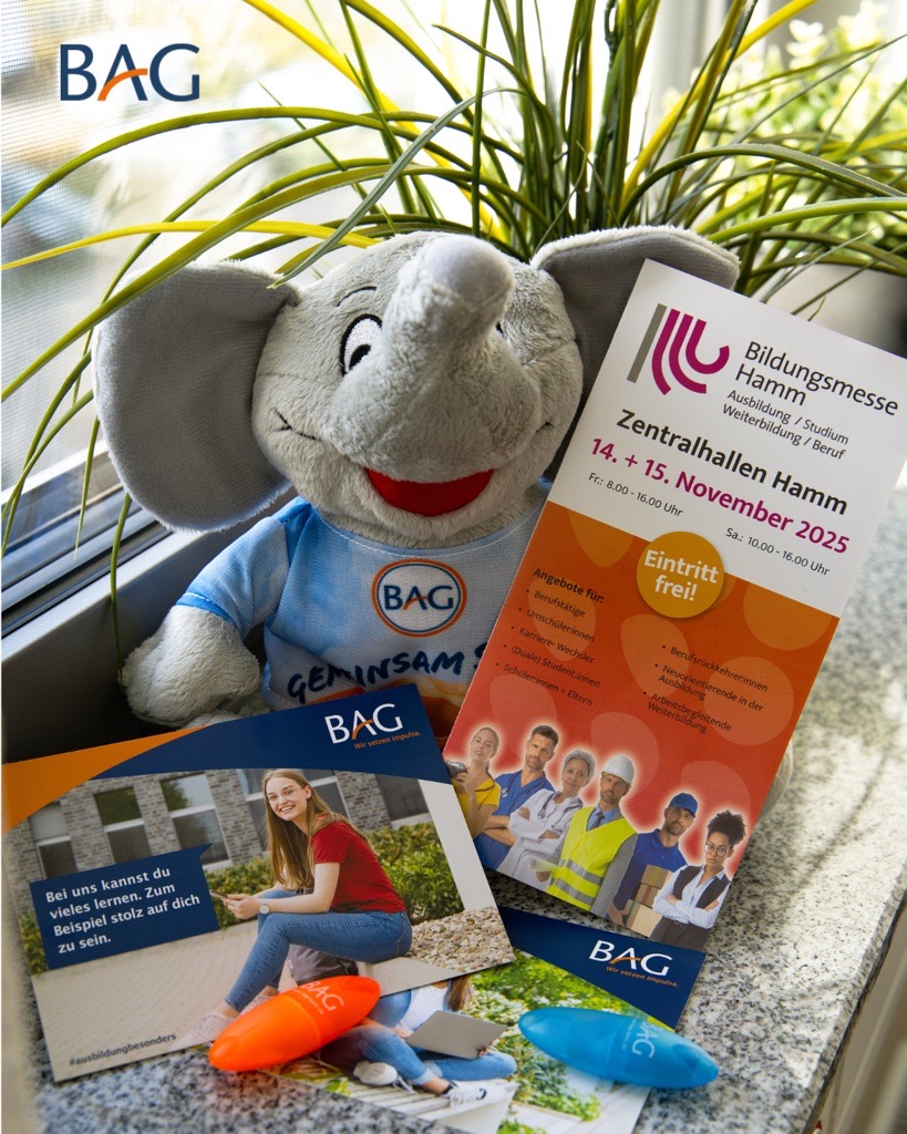 Morgen und übermorgen auf der Bildungsmesse Hamm – starte deine Zukunft bei der BAG