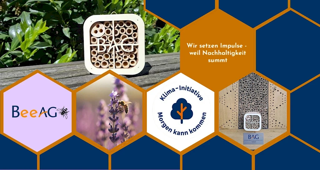 Ein Zuhause für Wildbienen. Unser Zeichen für Nachhaltigkeit.