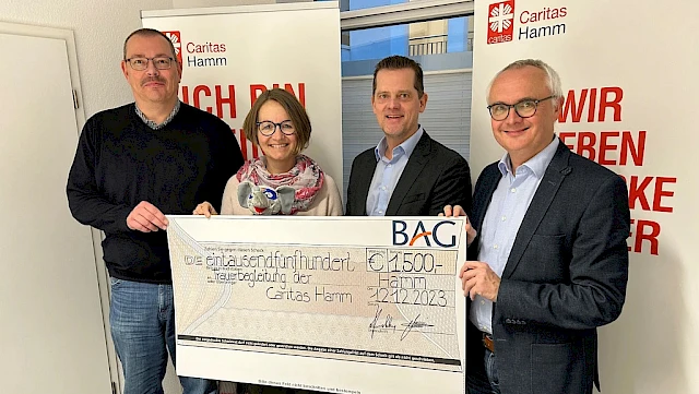 Spendenübergabe an die die Caritas „Trauerbegleitung“